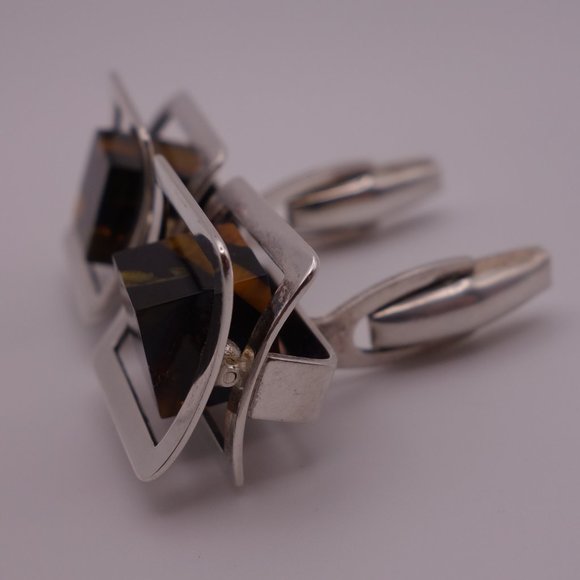 Sno of Sweden 925 Silver Cuff Links - Picture 3 of 16